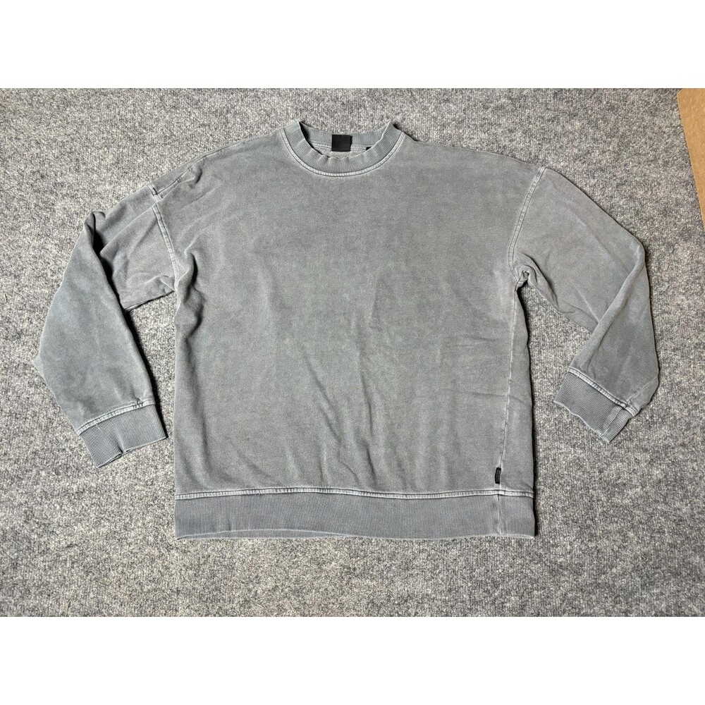 ONLY & SONS Sweatshirt Mens S Gray Fleece Crew Neck Long Sleeve Pullover Casual